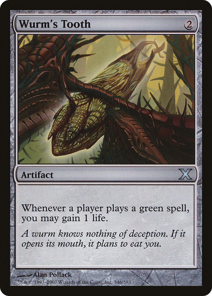 Wurm's Tooth (346) Foil - Tenth Edition