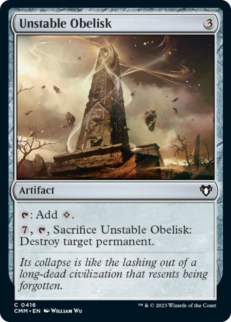 Unstable Obelisk [Commander Masters] | Silver Goblin
