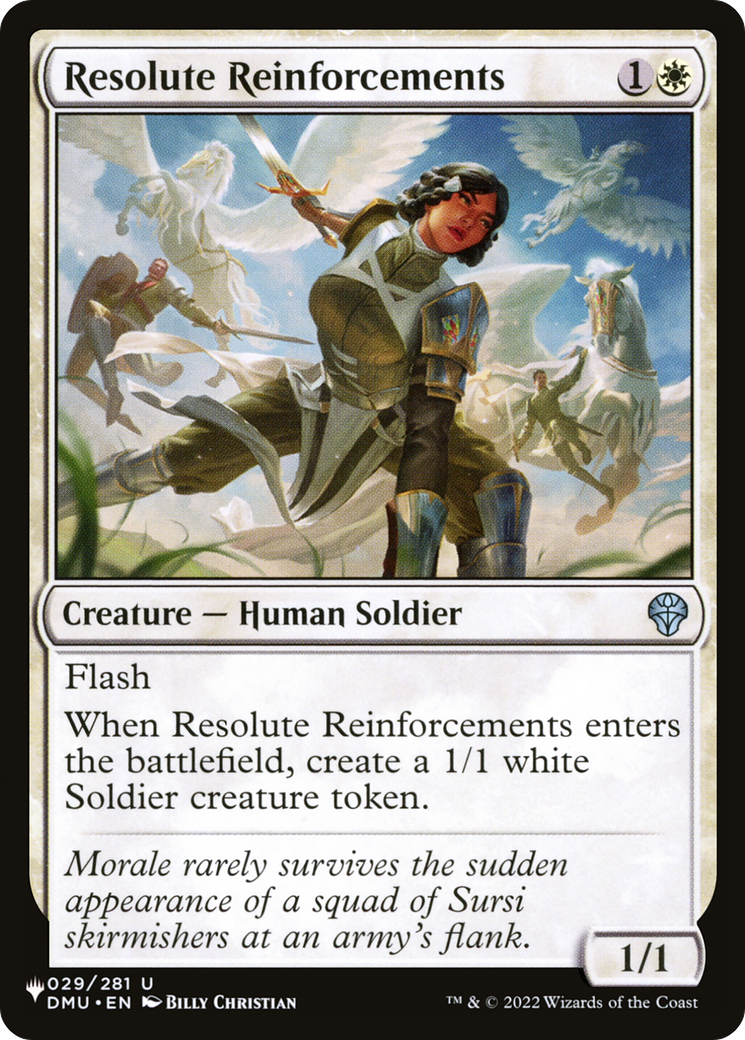 Resolute Reinforcements (DMU-29) - The List