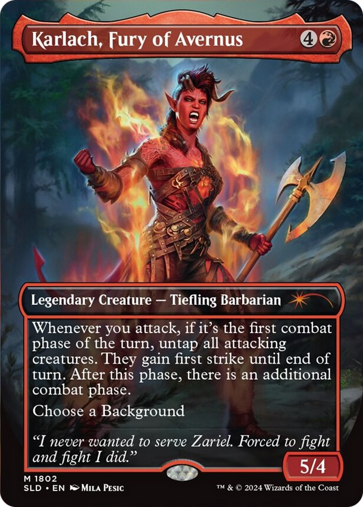 Karlach, Fury of Avernus (Rainbow Foil) (1802) Foil - Secret Lair Drop Series
