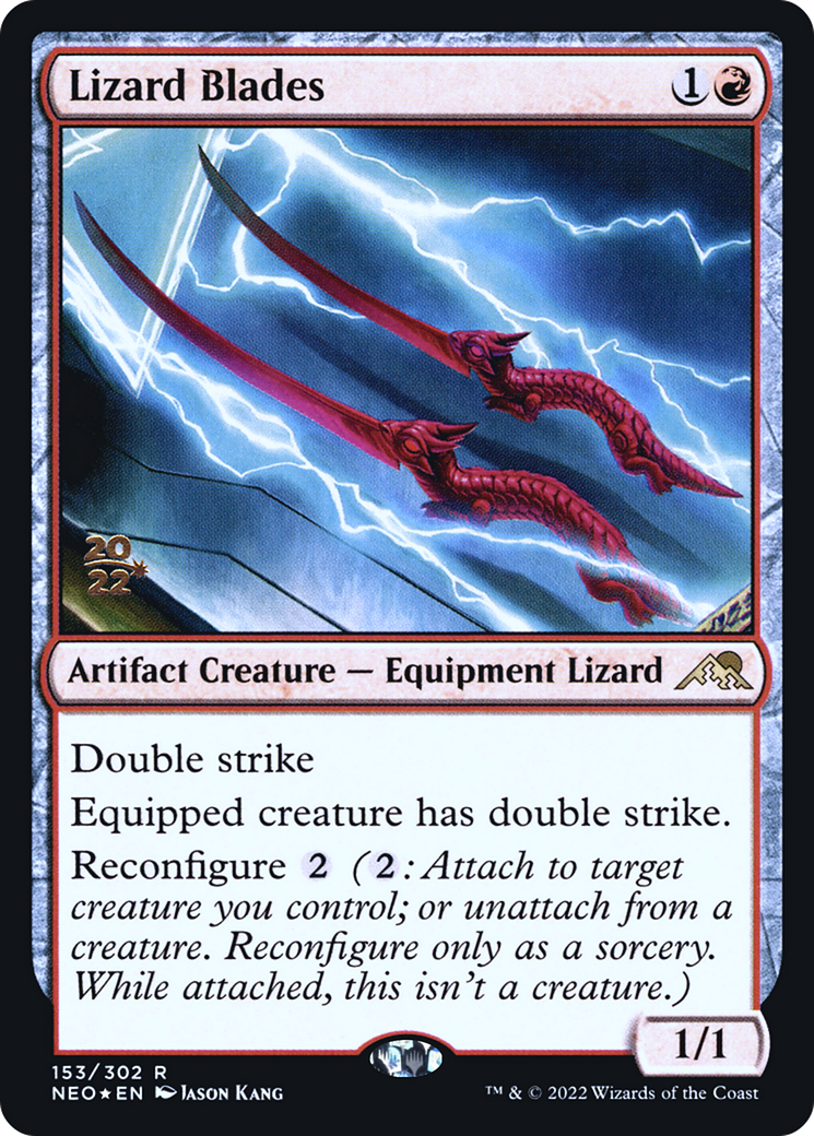 Lizard Blades (153s) Foil - Kamigawa: Neon Dynasty Promos