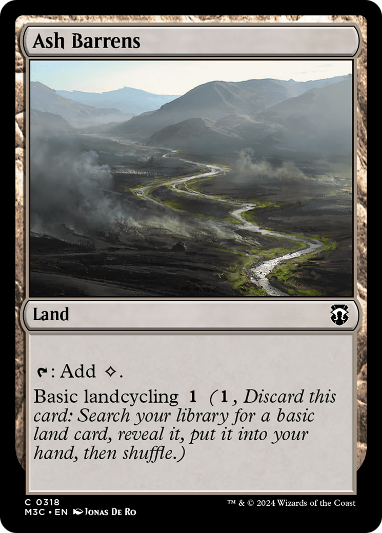 Ash Barrens (Ripple Foil) [Modern Horizons 3 Commander] | Silver Goblin