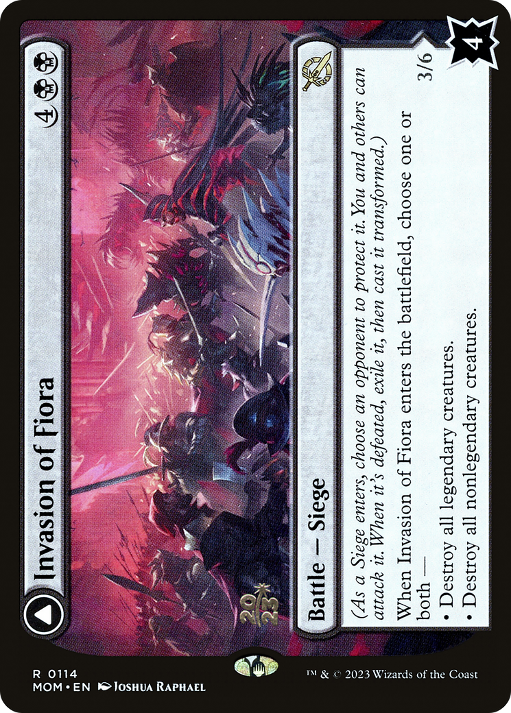 Invasion of Fiora // Marchesa, Resolute Monarch [March of the Machine Prerelease Promos]