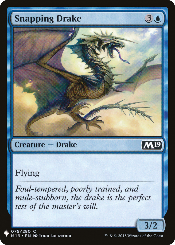Snapping Drake (M19-75) - The List