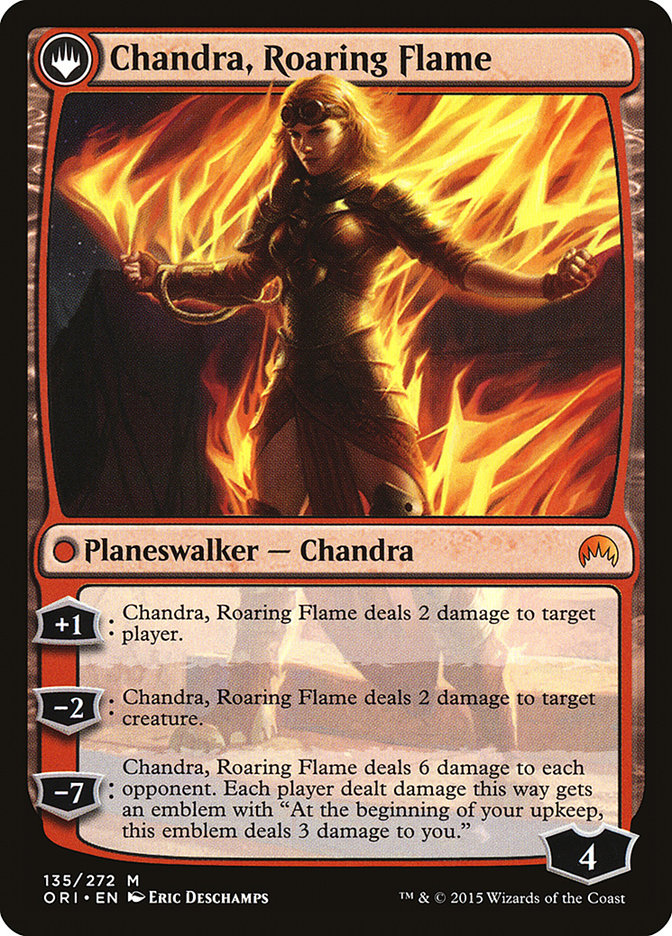 Chandra, Fire of Kaladesh // Chandra, Roaring Flame [Magic Origins] Foil