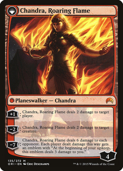 Chandra, Fire of Kaladesh // Chandra, Roaring Flame [Magic Origins] Foil