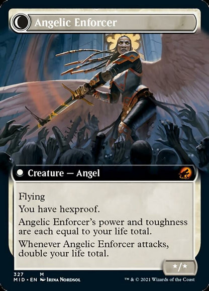 Enduring Angel (Extended Art) (327) Foil - Innistrad: Midnight Hunt