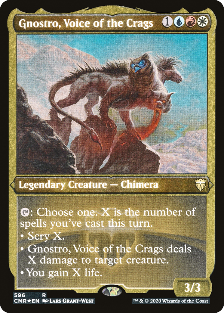 Gnostro, Voice of the Crags (Etched) [Commander Legends] | Silver Goblin