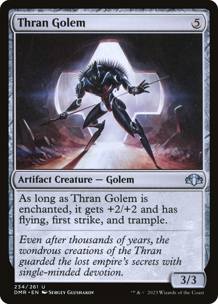 Thran Golem [Dominaria Remastered] Foil