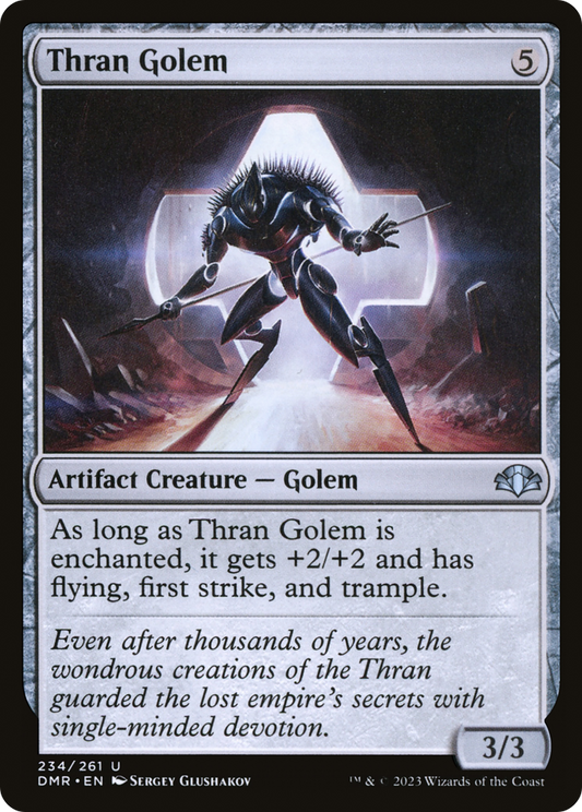 Thran Golem [Dominaria Remastered] Foil