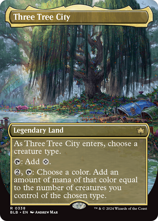 Three Tree City (Borderless) (0338) [Bloomburrow] Foil