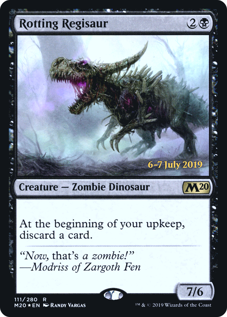 Rotting Regisaur [Core Set 2020 Prerelease Promos] | Silver Goblin