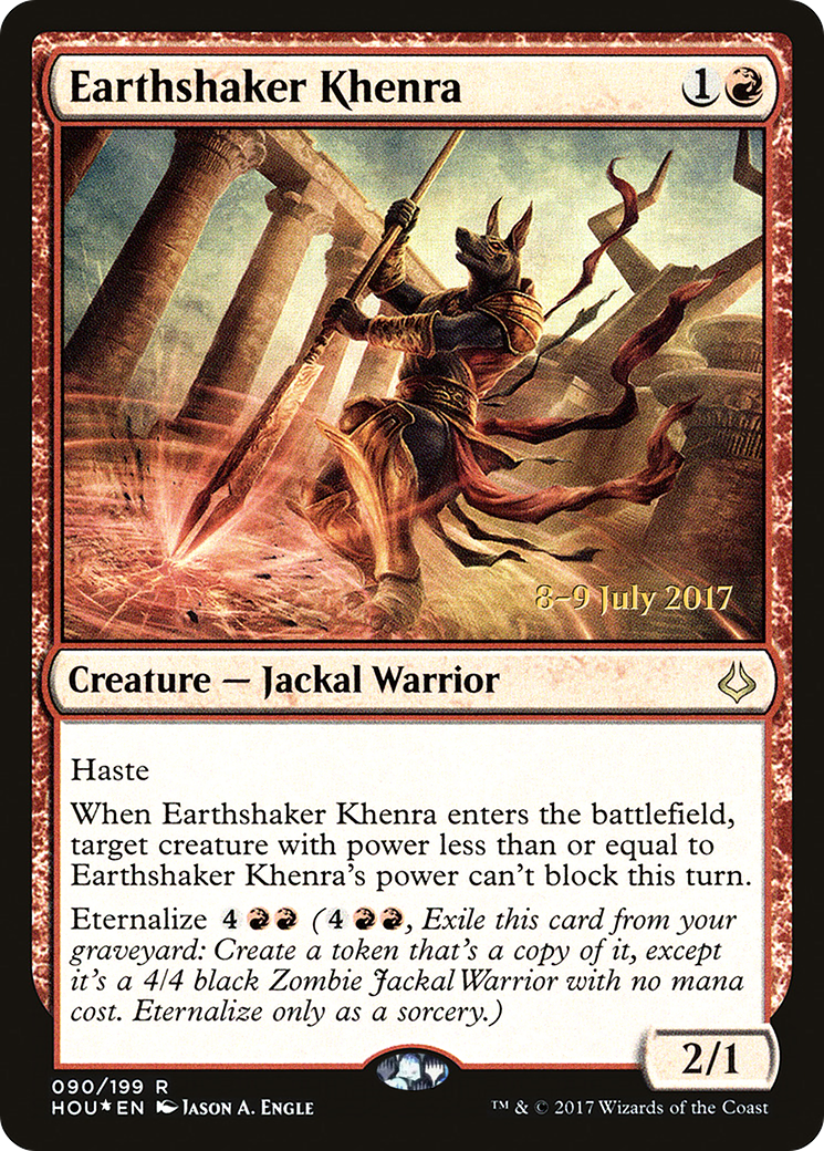 Earthshaker Khenra (090) Foil - Hour of Devastation Promos