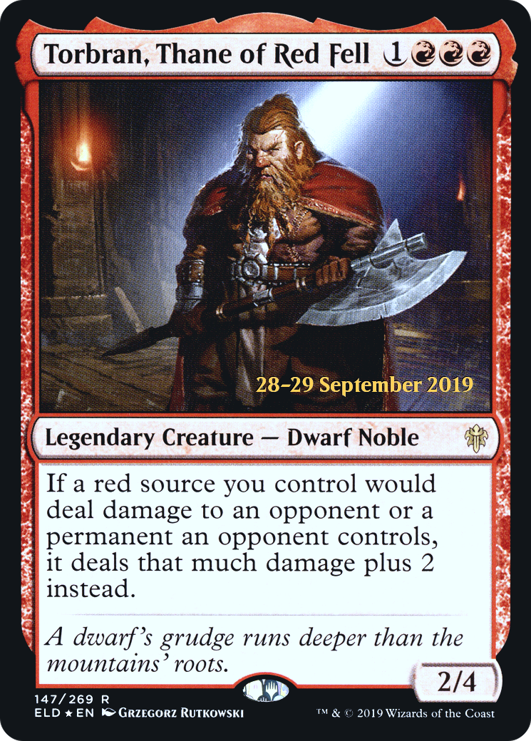 Torbran, Thane of Red Fell (147) Foil - Throne of Eldraine Promos