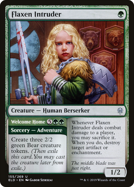 Flaxen Intruder // Welcome Home (155) Foil - Throne of Eldraine
