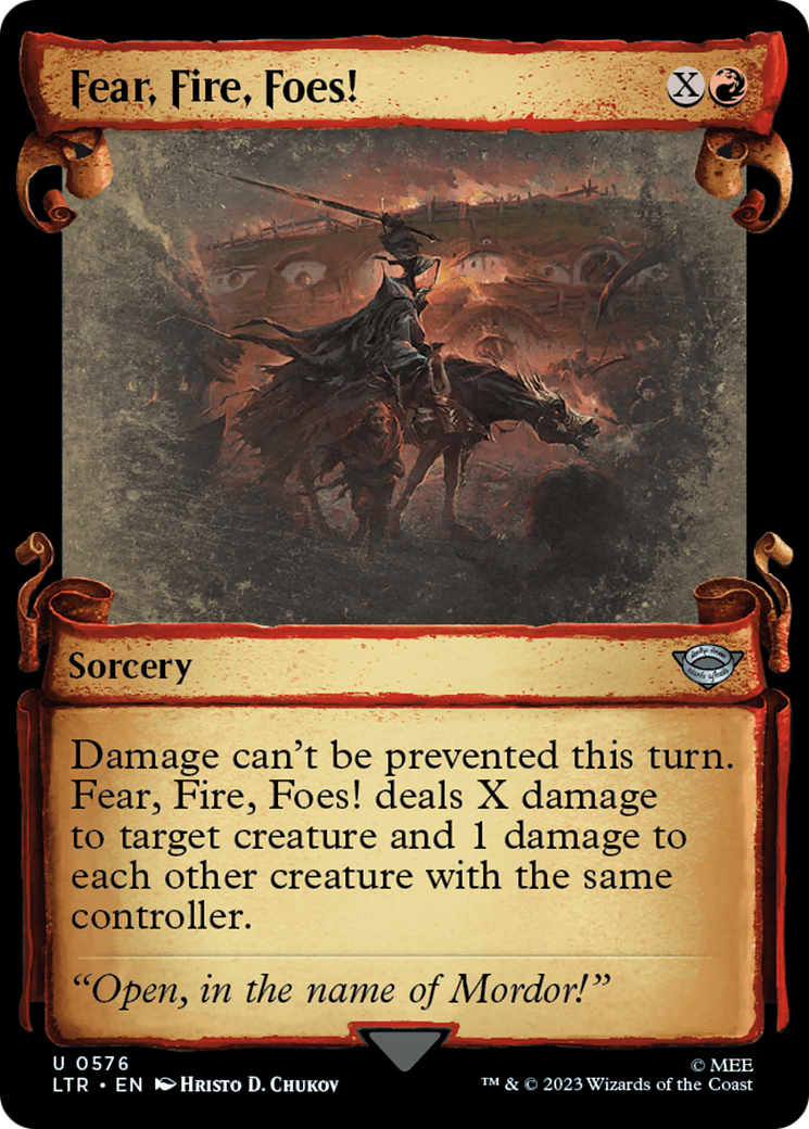 Fear, Fire, Foes! (Showcase) (576) Foil - The Lord of the Rings: Tales of Middle-earth