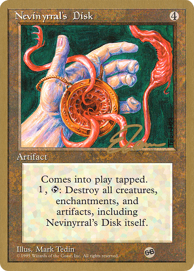 Nevinyrral's Disk - 1996 Eric Tam (4ED) (SB) - Pro Tour Collector Set