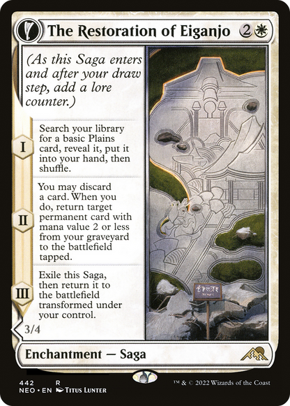 The Restoration of Eiganjo (Extended Art) (442) - Kamigawa: Neon Dynasty