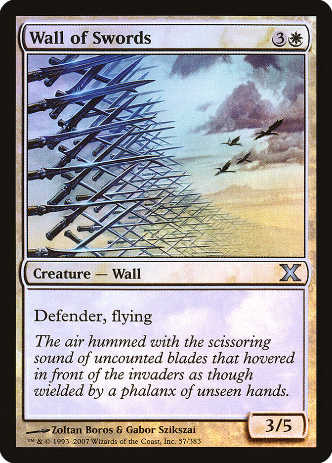 Wall of Swords (Premium Foil) [Tenth Edition] | Silver Goblin