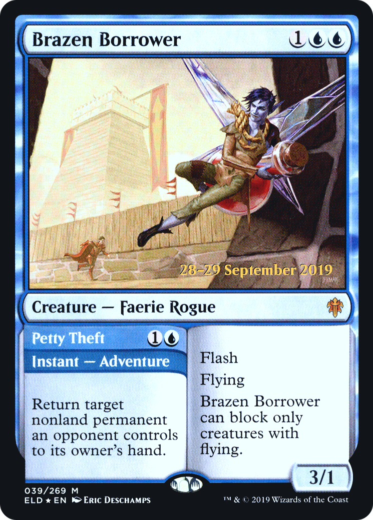 Brazen Borrower // Petty Theft (39s) Foil - Throne of Eldraine Promos