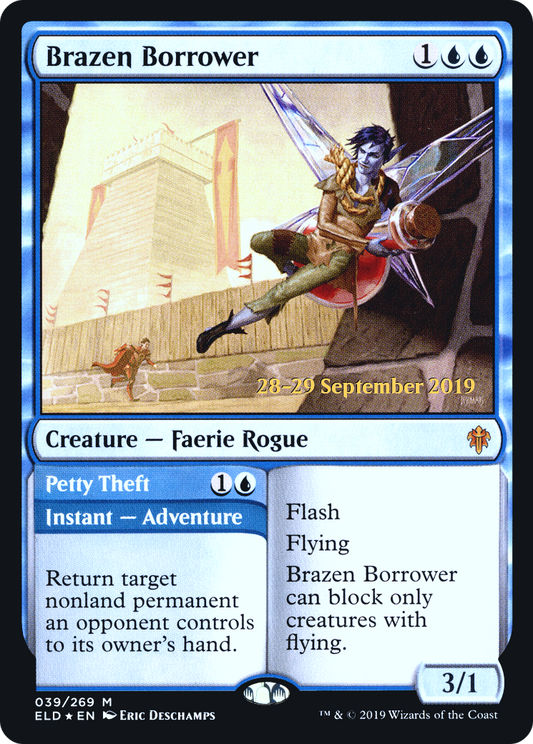 Brazen Borrower // Petty Theft (39s) Foil - Throne of Eldraine Promos