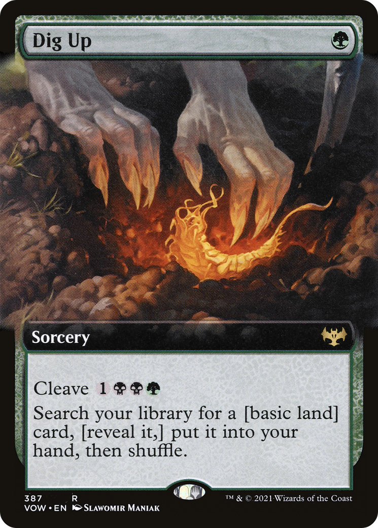 Dig Up (Extended Art) (387) Foil - Innistrad: Crimson Vow