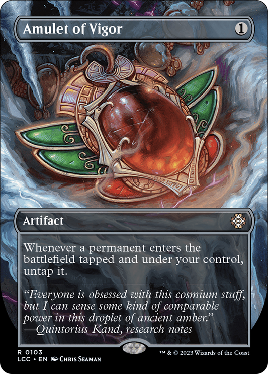 Amulet of Vigor (Borderless) (103) Foil - The Lost Caverns of Ixalan Commander