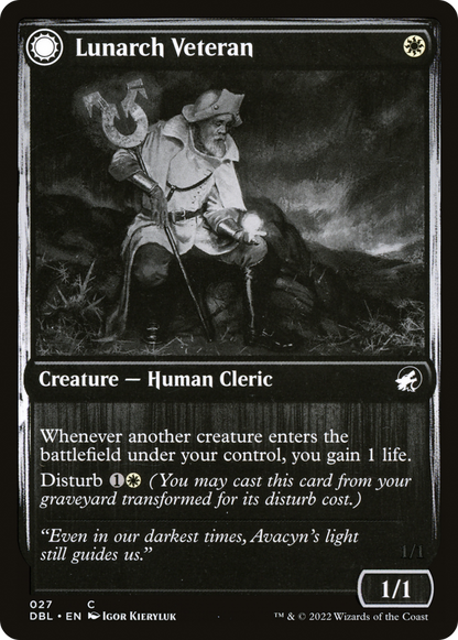 Lunarch Veteran (027) Foil - Innistrad: Double Feature