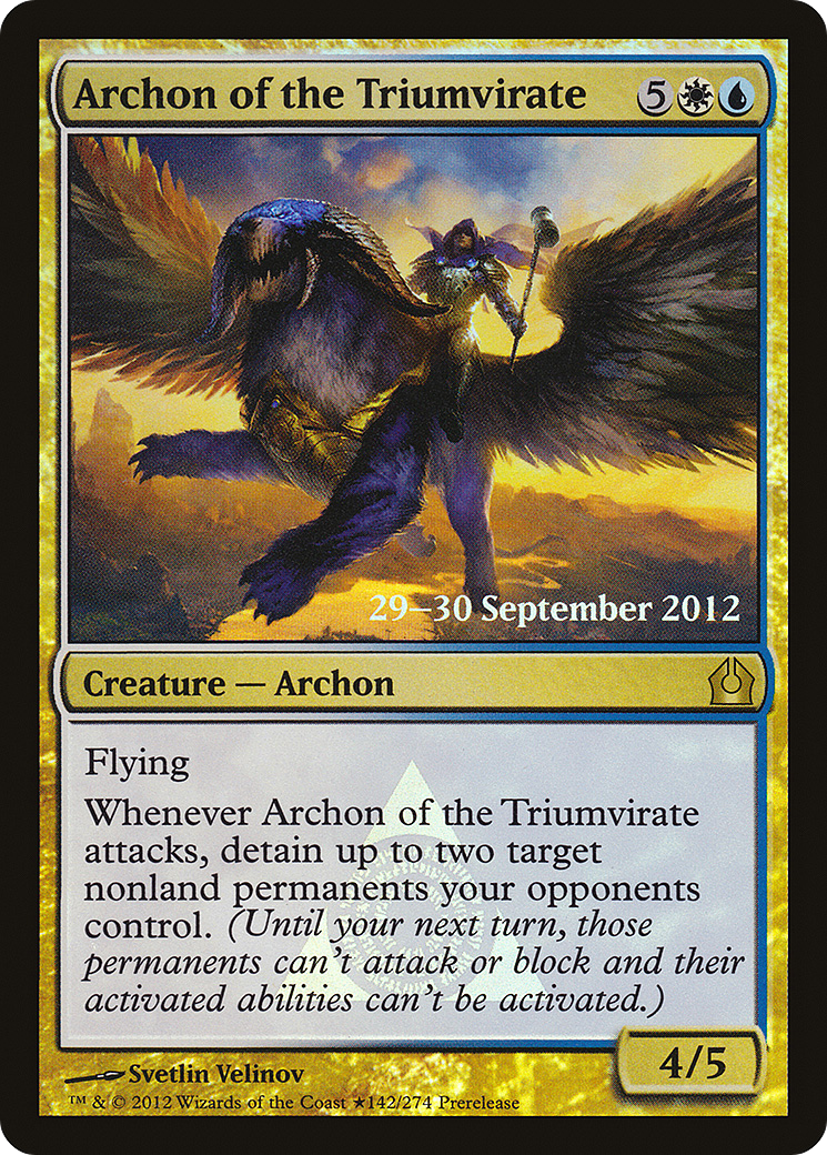 Archon of the Triumvirate [Return to Ravnica Prerelease Promos] | Silver Goblin