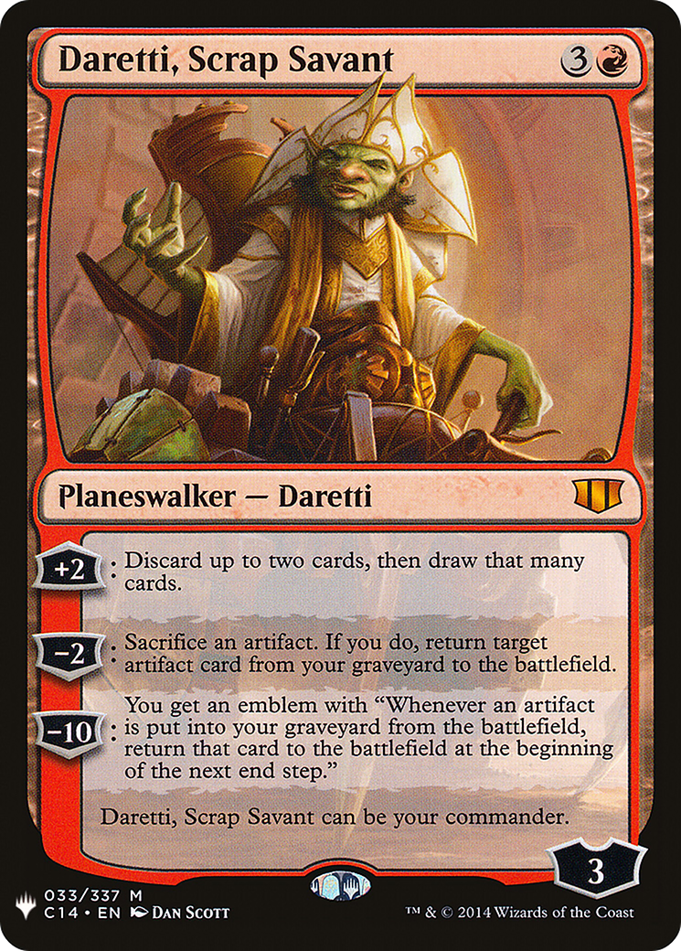 Daretti, Scrap Savant (C14) [The List] | Silver Goblin