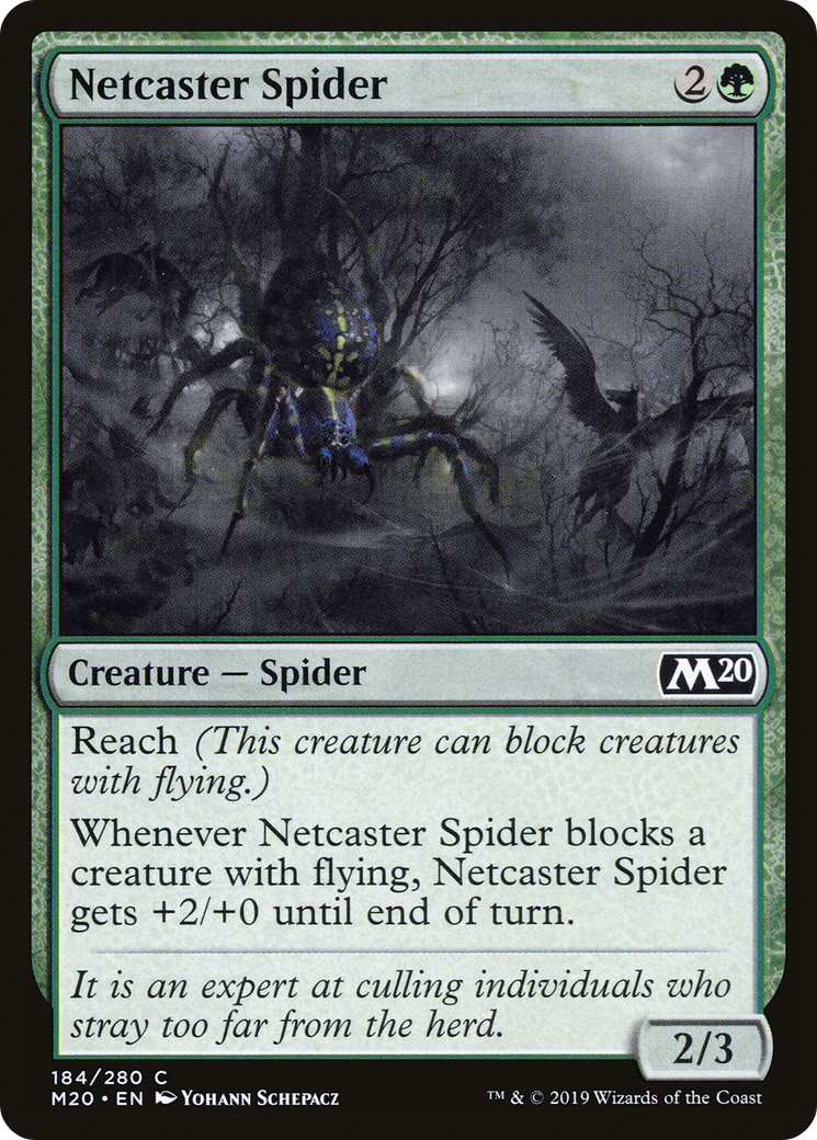 Netcaster Spider (184) Foil - Core Set 2020