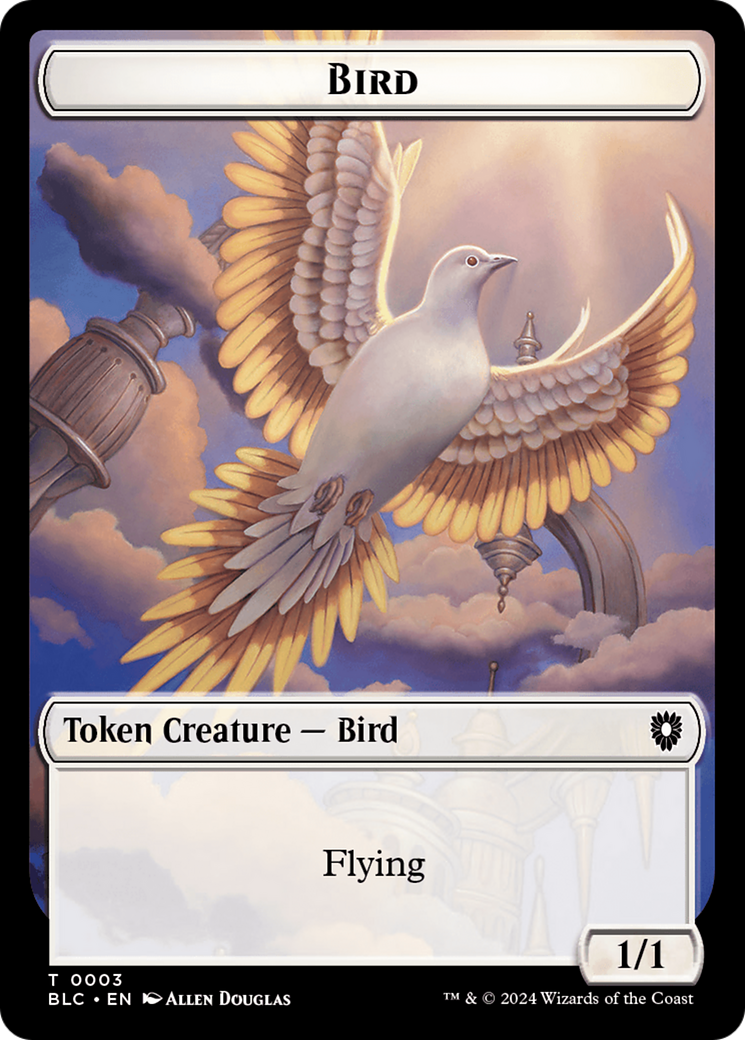 Storm Crow // Bird (003) Double-Sided Token [Bloomburrow Commander Tokens] | Silver Goblin