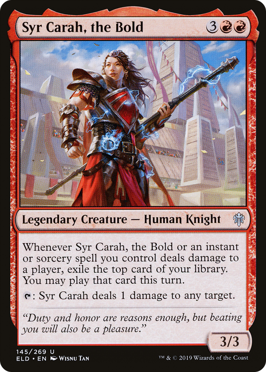 Syr Carah, the Bold (145) - Throne of Eldraine