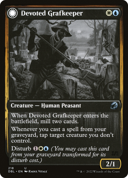 Devoted Grafkeeper // Departed Soulkeeper (218) - Innistrad: Double Feature