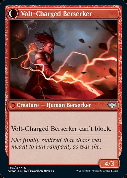 Voltaic Visionary // Volt-Charged Berserker [Innistrad: Crimson Vow] Foil