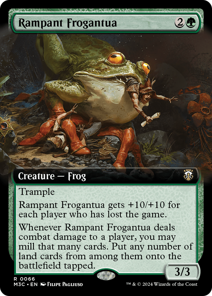 Rampant Frogantua (Extended Art) (Ripple Foil) [Modern Horizons 3 Commander] | Silver Goblin