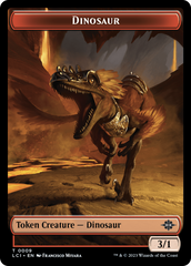 Treasure (0018) // Dinosaur (0009) Double-Sided Token [The Lost Caverns of Ixalan Tokens] | Silver Goblin