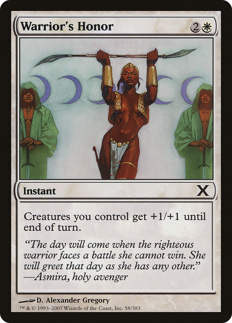 Warrior's Honor (058) Foil - Tenth Edition