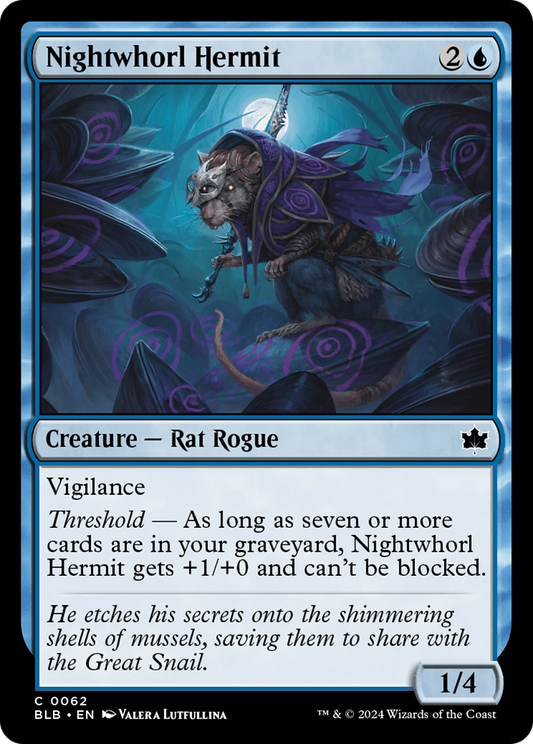 Nightwhorl Hermit [Bloomburrow] Foil