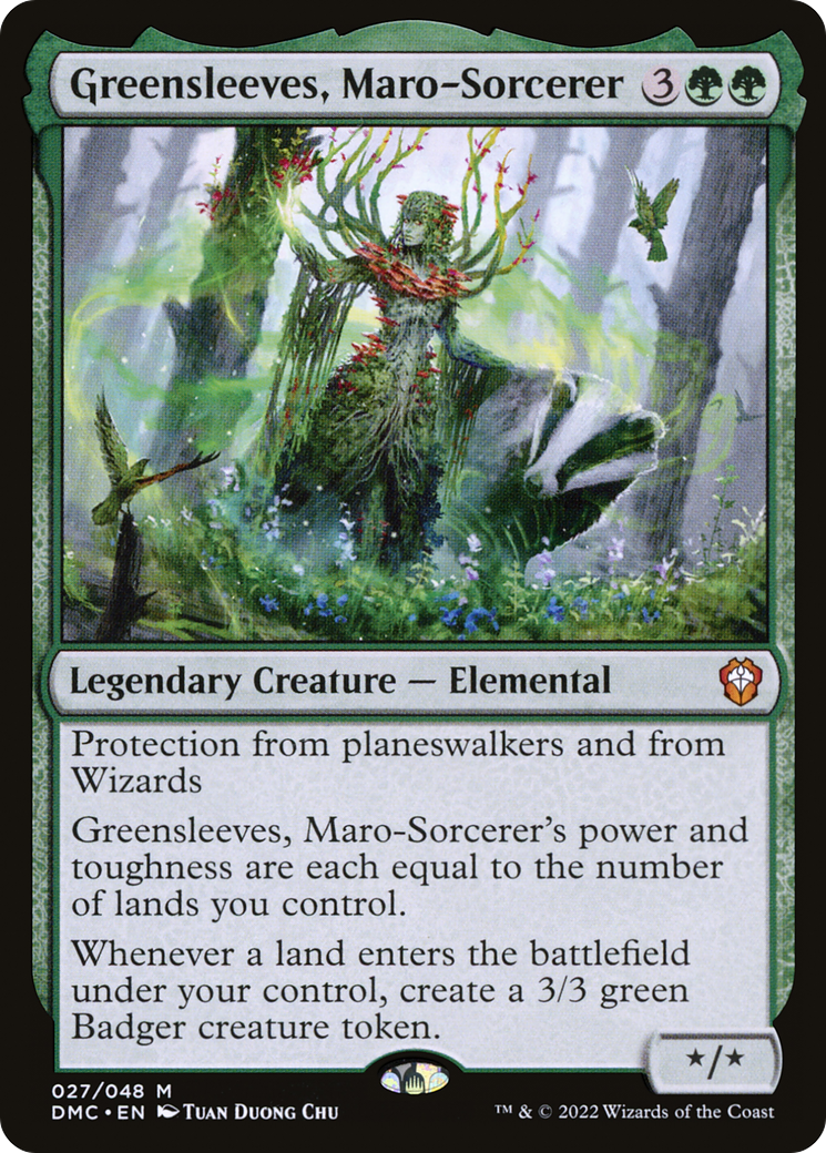 Greensleeves, Maro-Sorcerer (027) - Commander: Dominaria United