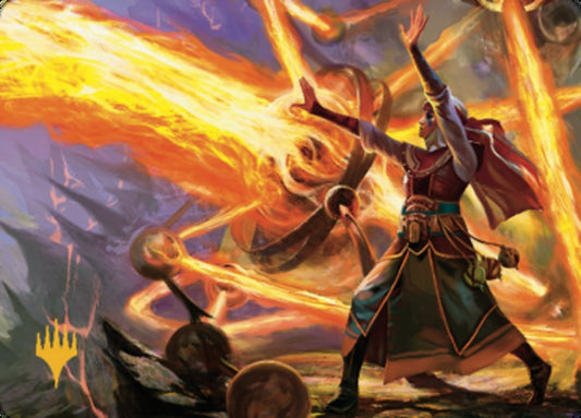 Ghitu Amplifier Art Card (Gold-Stamped Signature) [Dominaria United Art Series]