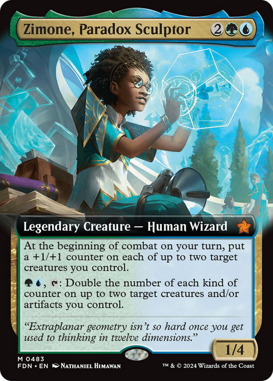 Zimone, Paradox Sculptor (Extended Art) [Foundations] Foil
