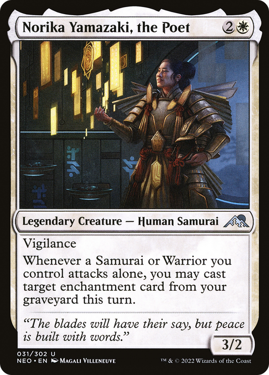 Norika Yamazaki, the Poet [Kamigawa: Neon Dynasty] Foil