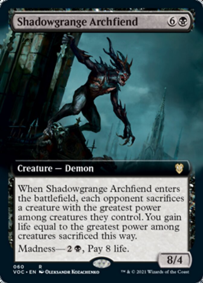 Shadowgrange Archfiend (Extended Art) [Innistrad: Crimson Vow Commander] | Silver Goblin