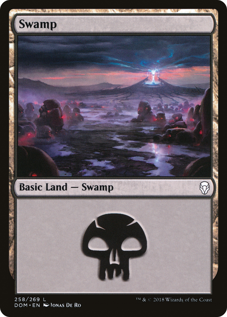 Swamp (258) [Dominaria] Foil