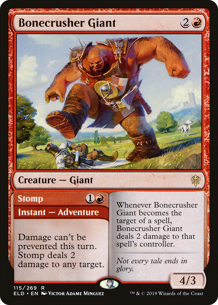 Bonecrusher Giant // Stomp (115) Foil - Throne of Eldraine