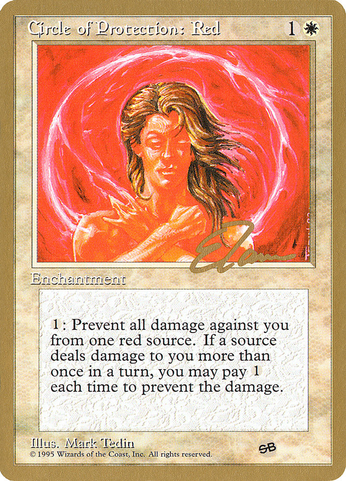 Circle of Protection: Red (Eric Tam) (SB) [Pro Tour Collector Set] | Silver Goblin