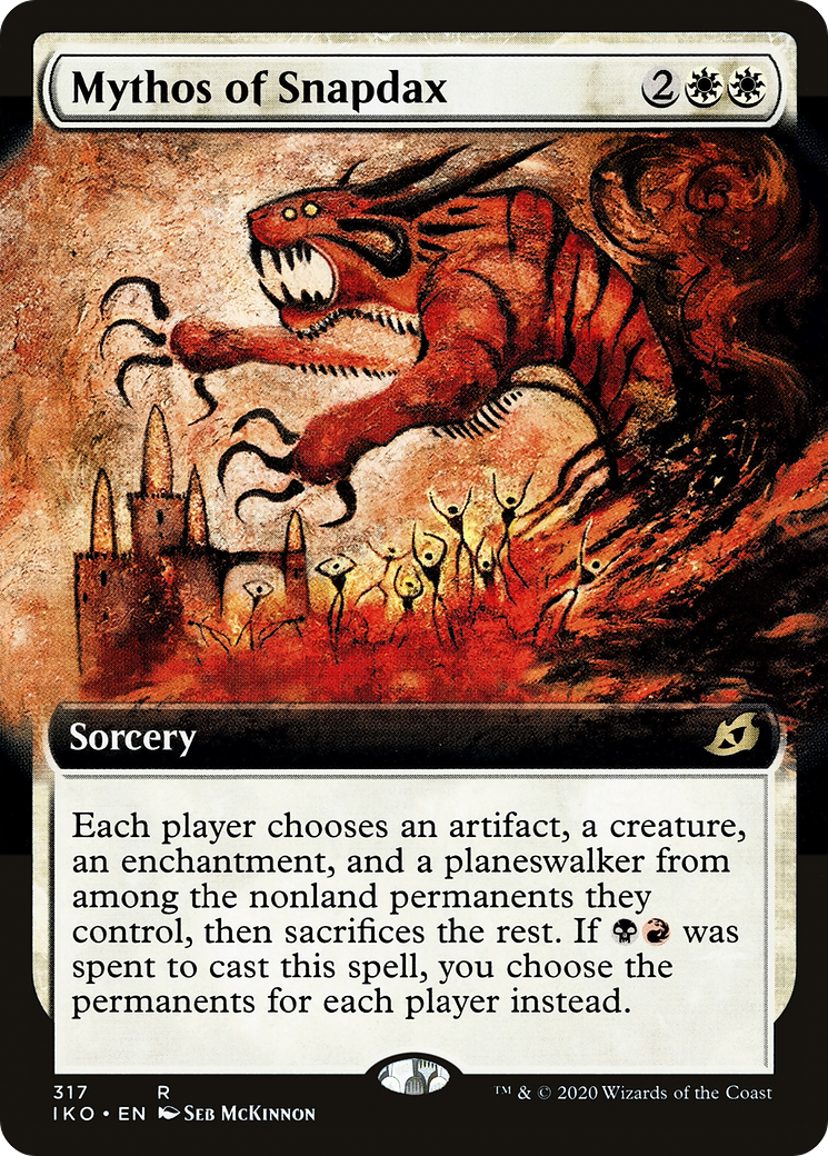 Mythos of Snapdax (Extended Art) (317) Foil - Ikoria: Lair of Behemoths