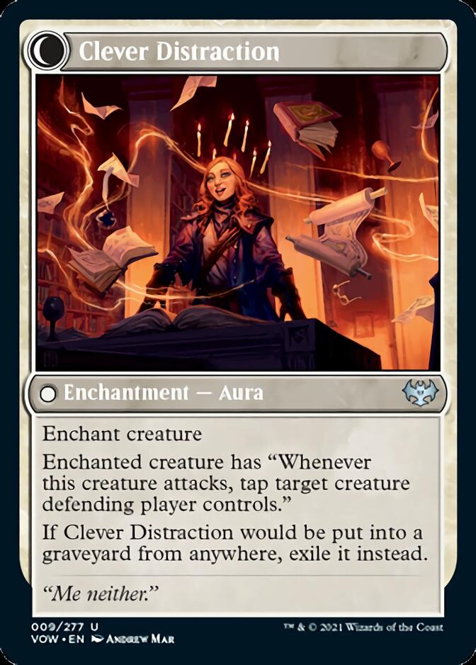Distracting Geist // Clever Distraction (009) Foil - Innistrad: Crimson Vow