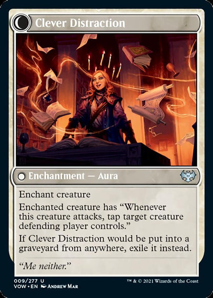 Distracting Geist // Clever Distraction (009) Foil - Innistrad: Crimson Vow